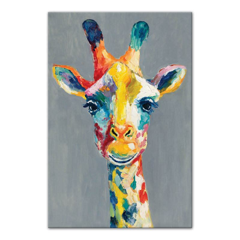 World Menagerie 'Colorful Giraffe' Wrapped Canvas Print & Reviews
